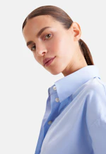 Oversized cotton satin shirt blouse in Hellblau |  Seidensticker Onlineshop