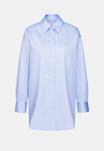 Oversized Hemdbluse aus Baumwollsatin in Hellblau |  Seidensticker Onlineshop