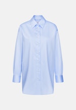 Oversized Hemdbluse aus Baumwollsatin in Hellblau |  Seidensticker Onlineshop