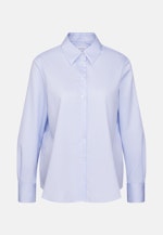 Hemdbluse in A- Linie aus Baumwollsatin in Mittelblau |  Seidensticker Onlineshop