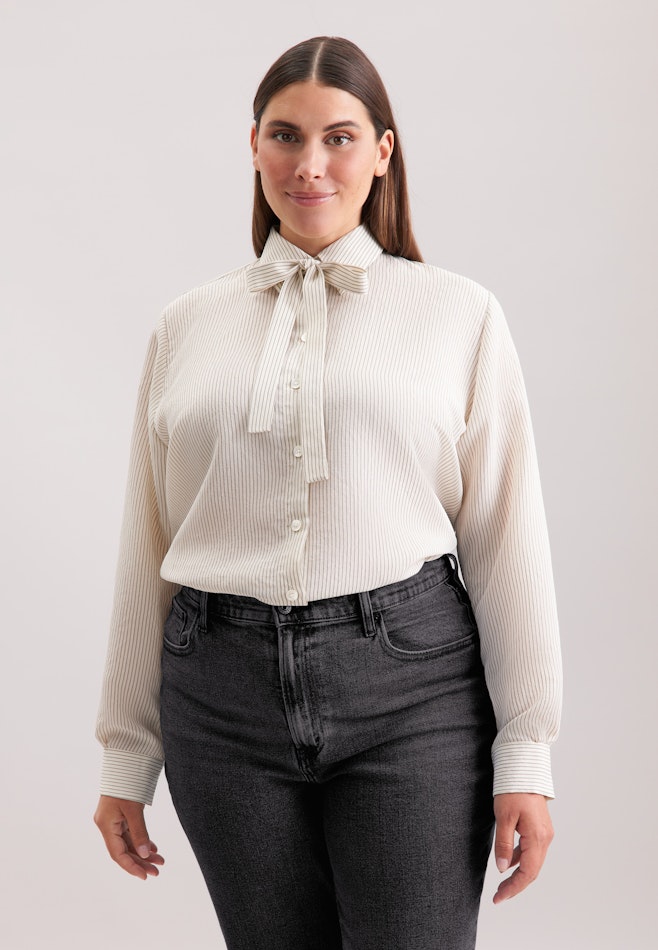 Hemdbluse mit abnehmbarer Schluppe in Weiß | Seidensticker online shop