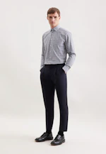 Regular Chemise d'affaires carreaux in Bleu Foncé |  Seidensticker Onlineshop