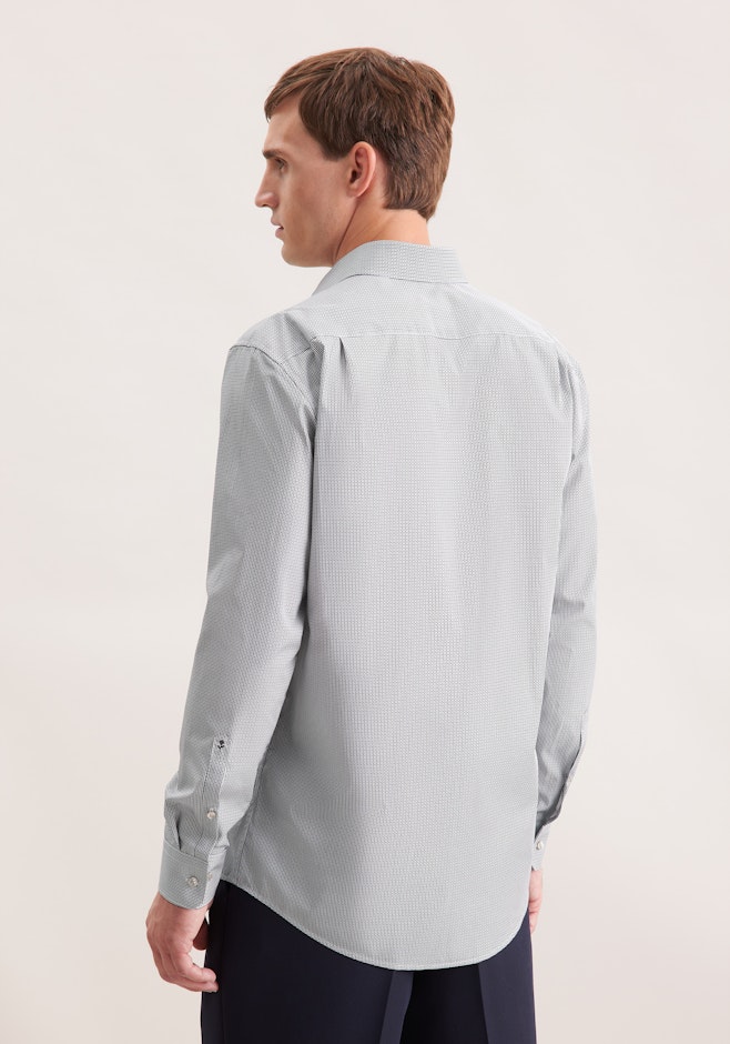 Regular Chemise d'affaires Imprimé dans Bleu Foncé | Boutique en ligne Seidensticker