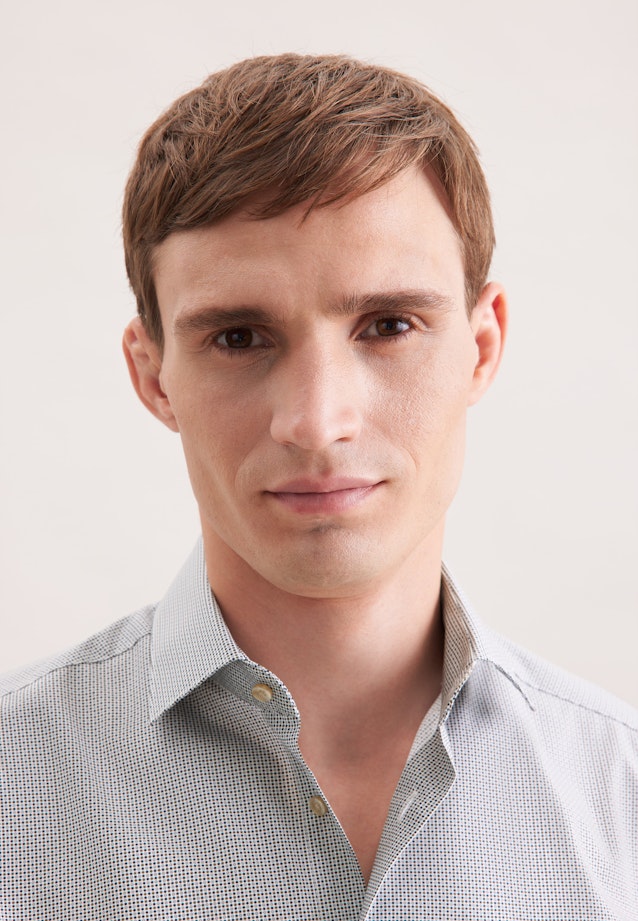 Regular Business Hemd Druck in Dunkelblau |  Seidensticker Onlineshop