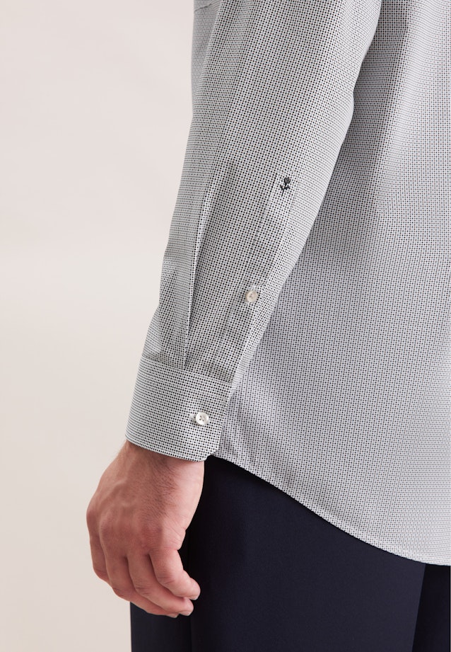 Regular Business Hemd Druck in Dunkelblau |  Seidensticker Onlineshop