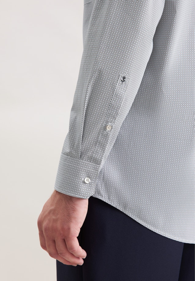 Regular Business Hemd Druck in Dunkelblau |  Seidensticker Onlineshop