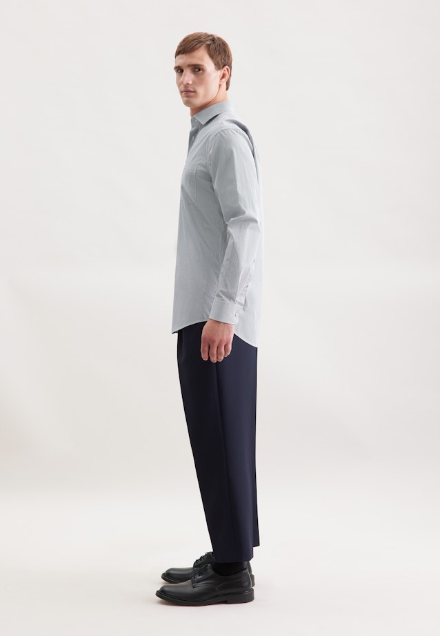 Regular Business Hemd Druck in Dunkelblau |  Seidensticker Onlineshop