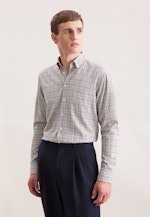 Regular Flanellhemd Karo in Braun |  Seidensticker Onlineshop