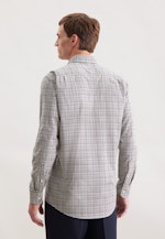 Regular Flannel shirt Check in Braun |  Seidensticker Onlineshop