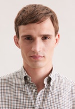 Regular Flanellhemd Karo in Braun |  Seidensticker Onlineshop