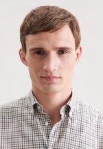 Regular Chemise en flanelle carreaux in Marron |  Seidensticker Onlineshop