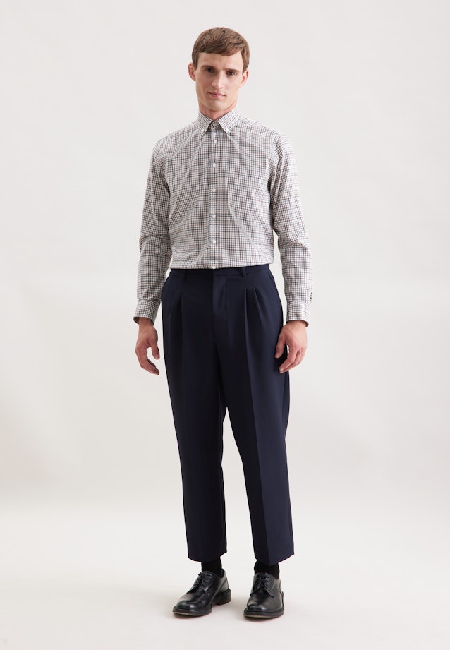 Regular Flannel shirt Check in Braun |  Seidensticker Onlineshop