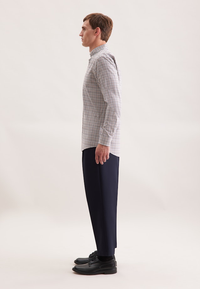 Regular Flanellhemd Karo in Braun |  Seidensticker Onlineshop