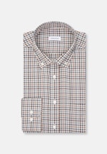 Regular Flanellhemd Karo in Braun |  Seidensticker Onlineshop