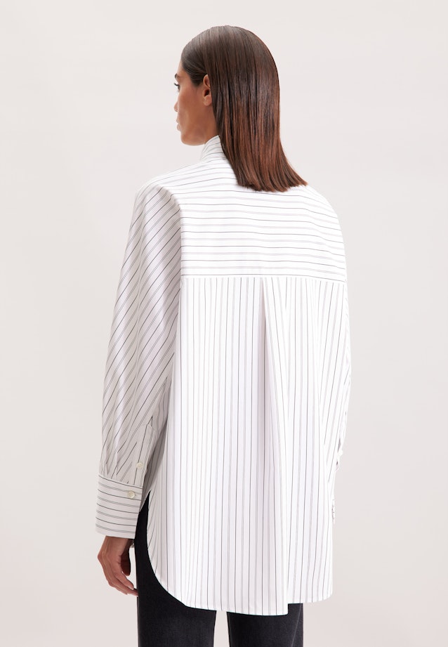 Oversized Hemdbluse mit tiefer Passe in Weiß |  Seidensticker Onlineshop