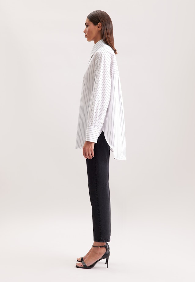 Oversized Hemdbluse mit tiefer Passe in Weiß |  Seidensticker Onlineshop