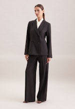 Zweireihiger Blazer mit aufgesetzten Taschen aus einer Wollmischung in Schwarz |  Seidensticker Onlineshop