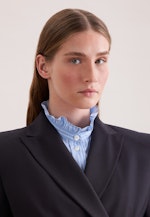 Zweireihiger Blazer mit aufgesetzten Taschen aus einer Wollmischung in Dunkelblau |  Seidensticker Onlineshop