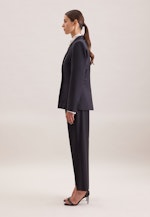 Zweireihiger Blazer mit aufgesetzten Taschen aus einer Wollmischung in Dunkelblau |  Seidensticker Onlineshop