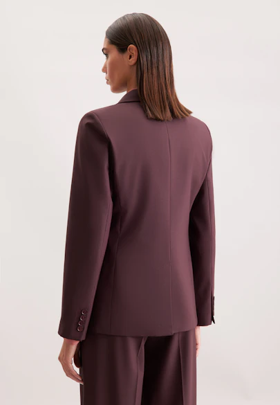 Zweireihiger Blazer mit aufgesetzten Taschen aus einer Wollmischung in Rot |  Seidensticker Onlineshop