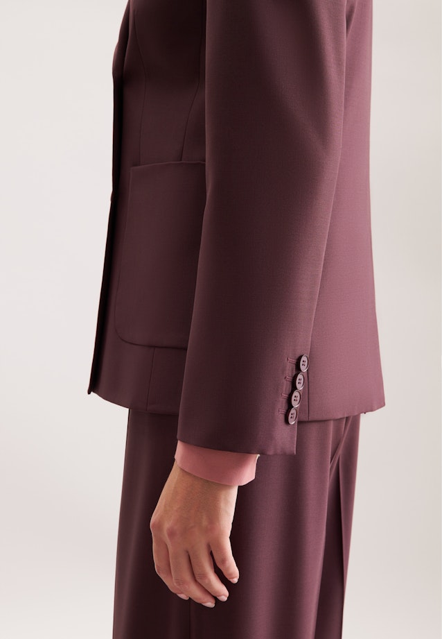 Zweireihiger Blazer mit aufgesetzten Taschen aus einer Wollmischung in Rot |  Seidensticker Onlineshop