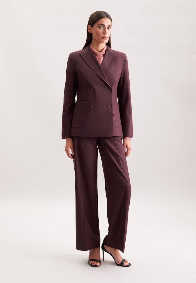 Zweireihiger Blazer mit aufgesetzten Taschen aus einer Wollmischung in Rot |  Seidensticker Onlineshop