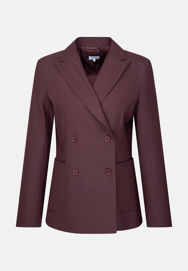 Zweireihiger Blazer mit aufgesetzten Taschen aus einer Wollmischung in Rot |  Seidensticker Onlineshop