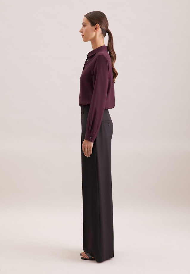 Gerade Hose mit Bügelfalten aus einer Wollmischung in Schwarz |  Seidensticker Onlineshop