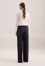 Gerade Hose mit Bügelfalten aus einer Wollmischung in Dunkelblau |  Seidensticker Onlineshop