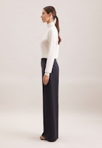 Gerade Hose mit Bügelfalten aus einer Wollmischung in Dunkelblau |  Seidensticker Onlineshop