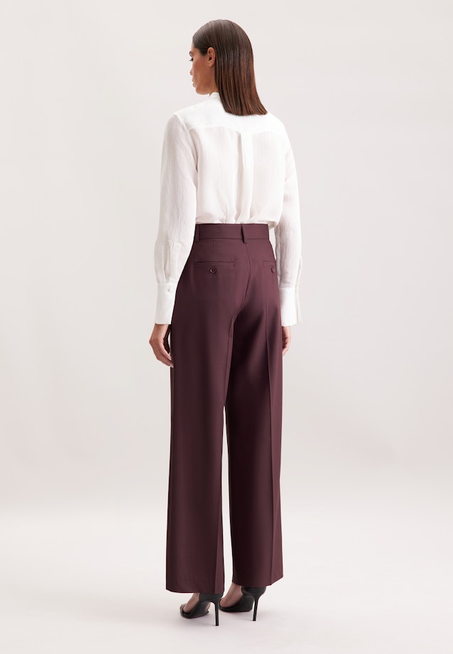 Gerade Hose mit Bügelfalten aus einer Wollmischung in Rot |  Seidensticker Onlineshop