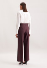 Gerade Hose mit Bügelfalten aus einer Wollmischung in Rot |  Seidensticker Onlineshop