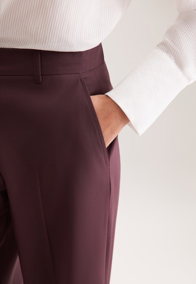 Gerade Hose mit Bügelfalten aus einer Wollmischung in Rot |  Seidensticker Onlineshop