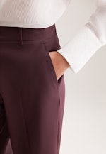Gerade Hose mit Bügelfalten aus einer Wollmischung in Rot |  Seidensticker Onlineshop