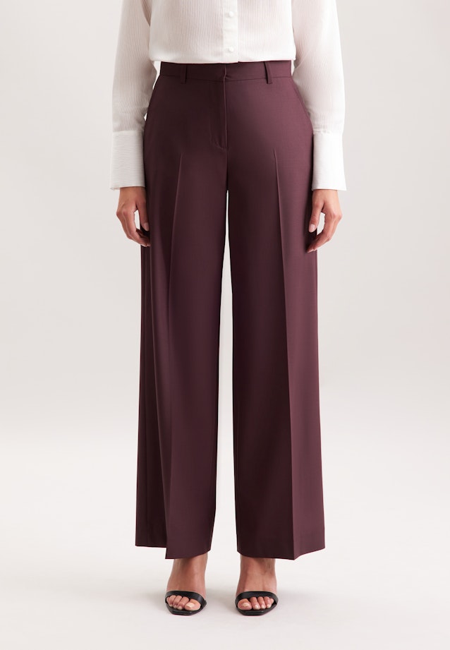 Gerade Hose mit Bügelfalten aus einer Wollmischung in Rot |  Seidensticker Onlineshop