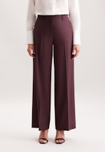 Gerade Hose mit Bügelfalten aus einer Wollmischung in Rot |  Seidensticker Onlineshop
