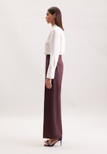 Gerade Hose mit Bügelfalten aus einer Wollmischung in Rot |  Seidensticker Onlineshop