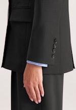 Zweireihiger Blazer mit Pattentaschen aus einer Wollmischung in Schwarz |  Seidensticker Onlineshop