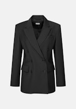 Zweireihiger Blazer mit Pattentaschen aus einer Wollmischung in Schwarz |  Seidensticker Onlineshop
