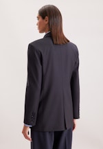 Zweireihiger Blazer mit Pattentaschen aus einer Wollmischung in Dunkelblau |  Seidensticker Onlineshop