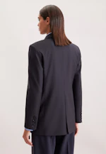 Zweireihiger Blazer mit Pattentaschen aus einer Wollmischung in Dunkelblau |  Seidensticker Onlineshop