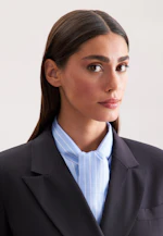 Zweireihiger Blazer mit Pattentaschen aus einer Wollmischung in Dunkelblau |  Seidensticker Onlineshop