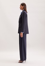 Zweireihiger Blazer mit Pattentaschen aus einer Wollmischung in Bleu Foncé |  Seidensticker Onlineshop