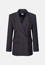 Zweireihiger Blazer mit Pattentaschen aus einer Wollmischung in Dunkelblau |  Seidensticker Onlineshop