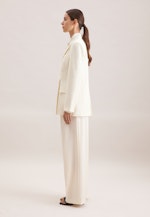 Zweireihiger Blazer mit Pattentaschen aus einer Wollmischung in Ecru |  Seidensticker Onlineshop