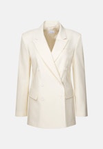 Zweireihiger Blazer mit Pattentaschen aus einer Wollmischung in Ecru |  Seidensticker Onlineshop