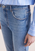Mom- Fit Jeans High Waist mit Stretchanteil in Mittelblau |  Seidensticker Onlineshop