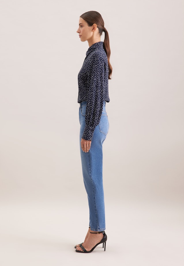 Mom- Fit Jeans High Waist mit Stretchanteil in Mittelblau |  Seidensticker Onlineshop
