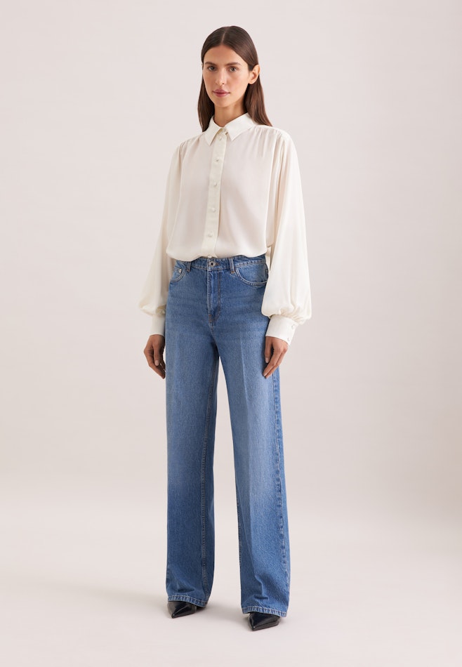 Wide- Leg Jeans High Waist mit Stretchanteil in Blue | Seidensticker Onlineshop