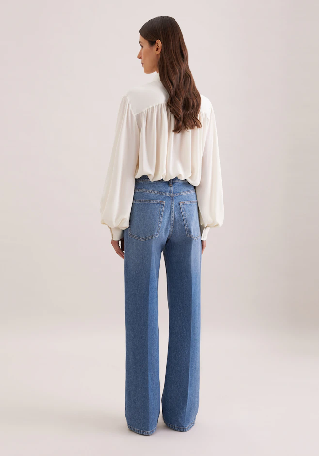Wide- Leg Jeans High Waist mit Stretchanteil in Blue | Seidensticker Onlineshop
